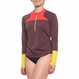 Prana Martine Sun Top Rash Guard Long Sleeve Swim UPF 50+ Women’s Size L